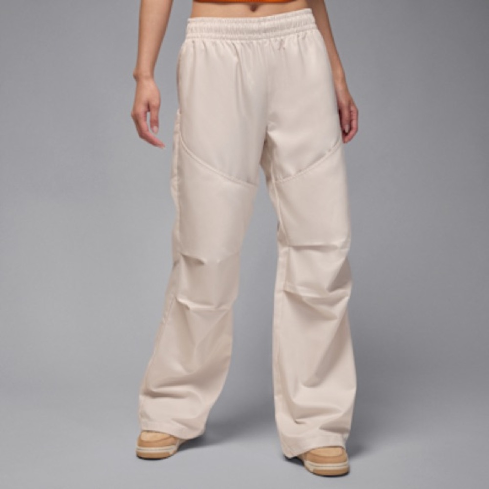 Nike Women's Wide-Leg Track Pants in Light Beige